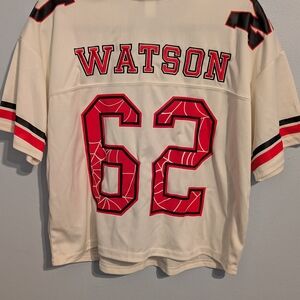 Cream and Red Sports Jersey